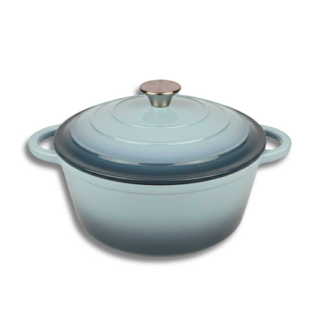 EMALIOWANY GARNEK ŻELIWNY 24cm 4L HAGE SEA SALT