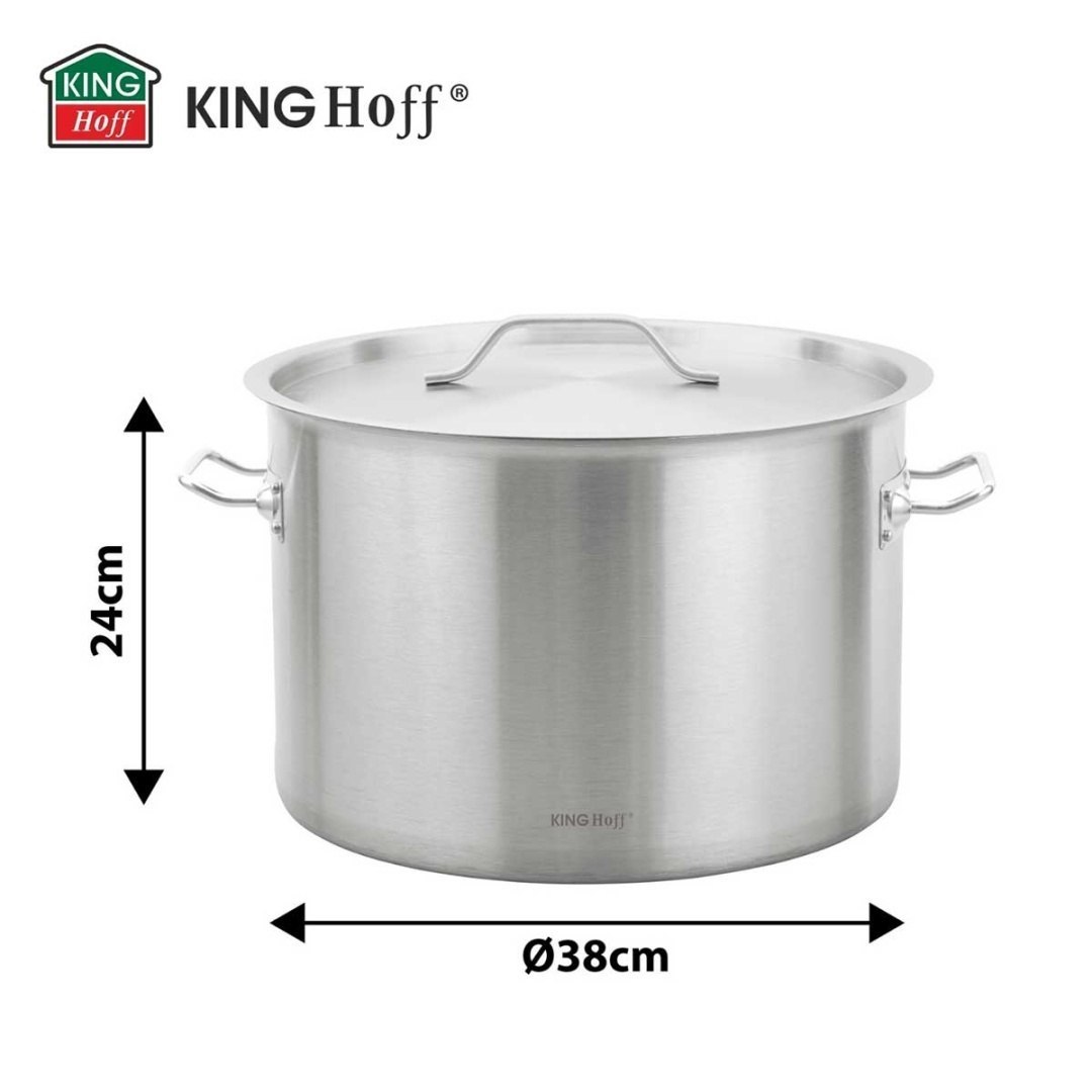 GARNEK GASTRONOMICZNY Z POKRYWĄ STALOWĄ Ø38cm 27L KINGHOFF KH-2025