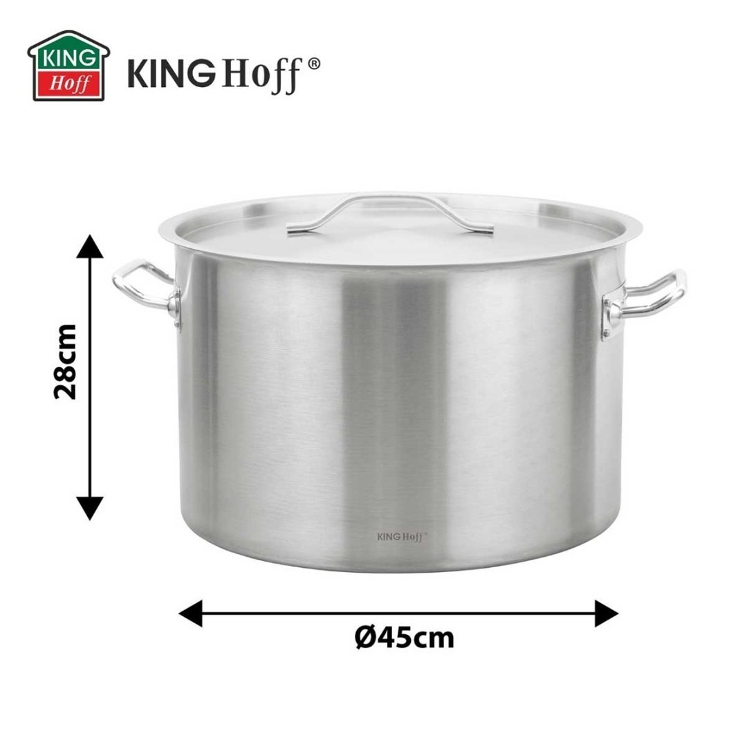 GARNEK GASTRONOMICZNY Z POKRYWĄ STALOWĄ Ø45cm 44L KINGHOFF KH-2027