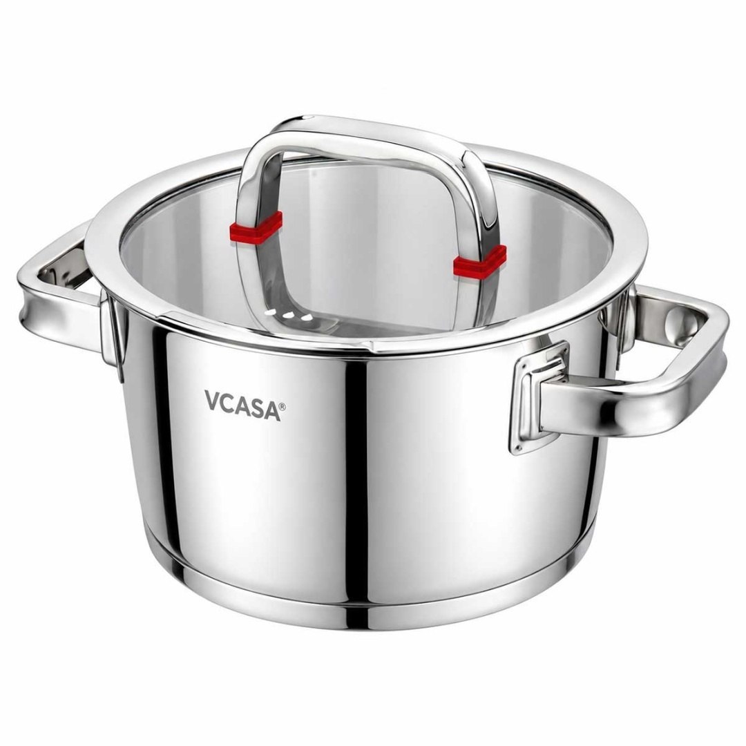 GARNEK STALOWY Z POKRYWĄ 16cm 1,6L VCASA VC-90102 SIERRA