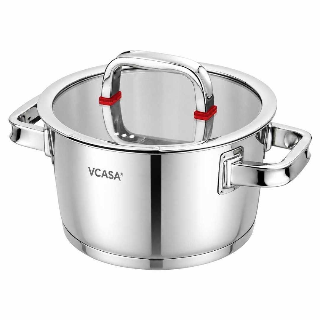GARNEK STALOWY Z POKRYWĄ 24cm 5.2L VCASA VC-90105 SIERRA