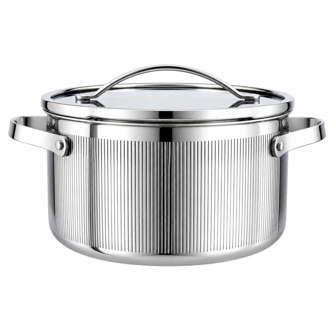 GARNEK STALOWY Z POKRYWĄ 24cm 5.8L VCASA VC-90125 VELORA