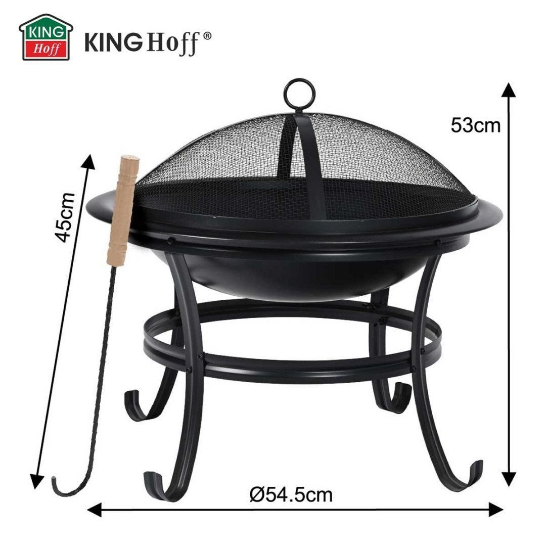 PALENISKO OGRODOWE 54cm Z POKRYWĄ KINGHOFF KH-2030