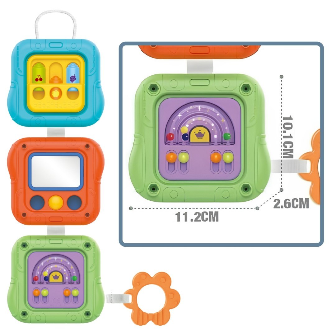 WOOPIE BABY Kostka Sensoryczna Manipulacyjna 6w1 Edukacyjna Zabawka Interaktywna