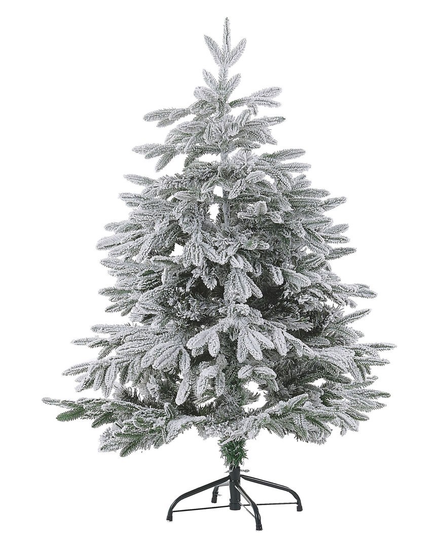Ośnieżona sztuczna choinka świąteczna BASSIE 120 cm Biały
