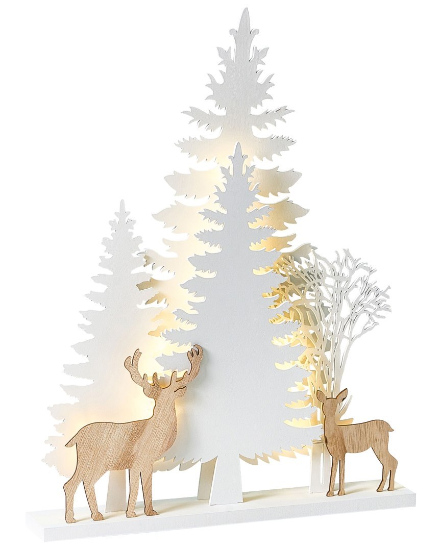 Dekoracja świąteczna LED GISSELAN 45 cm Biały