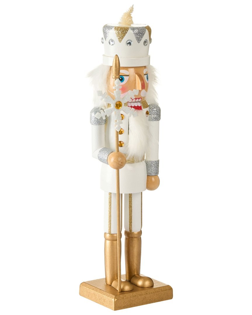 Figurka dekoracyjna LJUNGAN 37 cm Dziadek do orzechów Biały