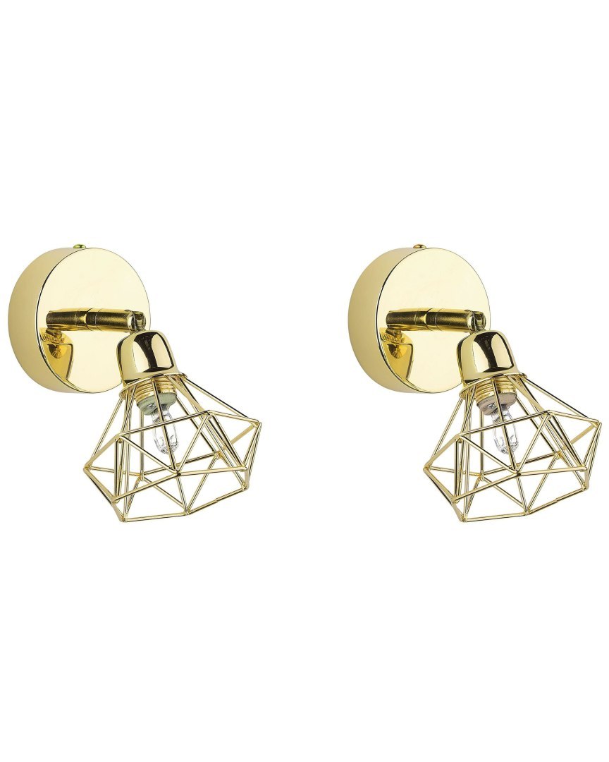 Zestaw 2 lamp spot ERMA Regulowana Metal Złoty