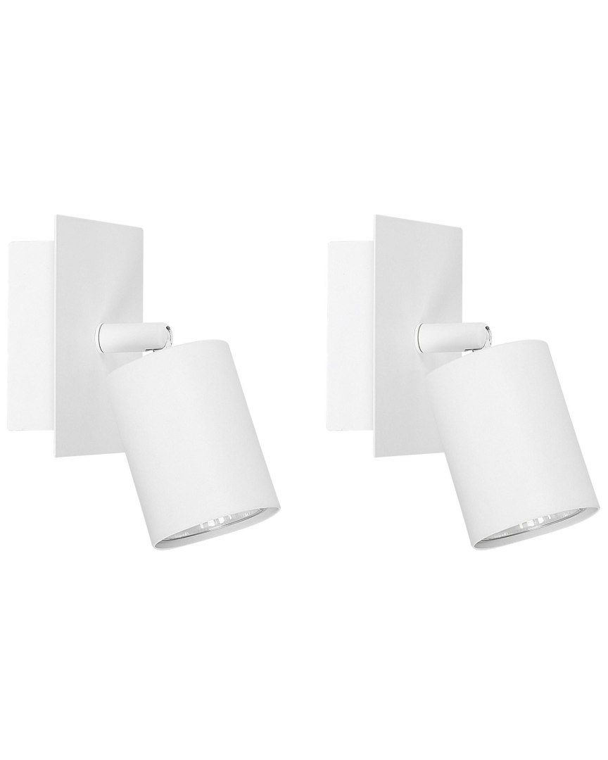 Zestaw 2 lamp spot TIGRIS Regulowana Metal Biały