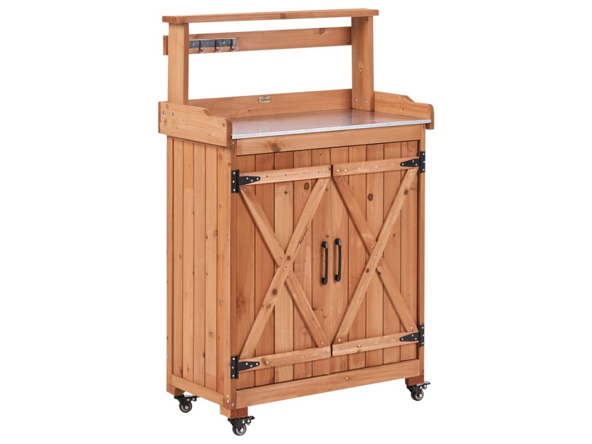 Stół ogrodniczy ALTOLIA 70 cm 119 cm Drewno jodłowe Brązowy