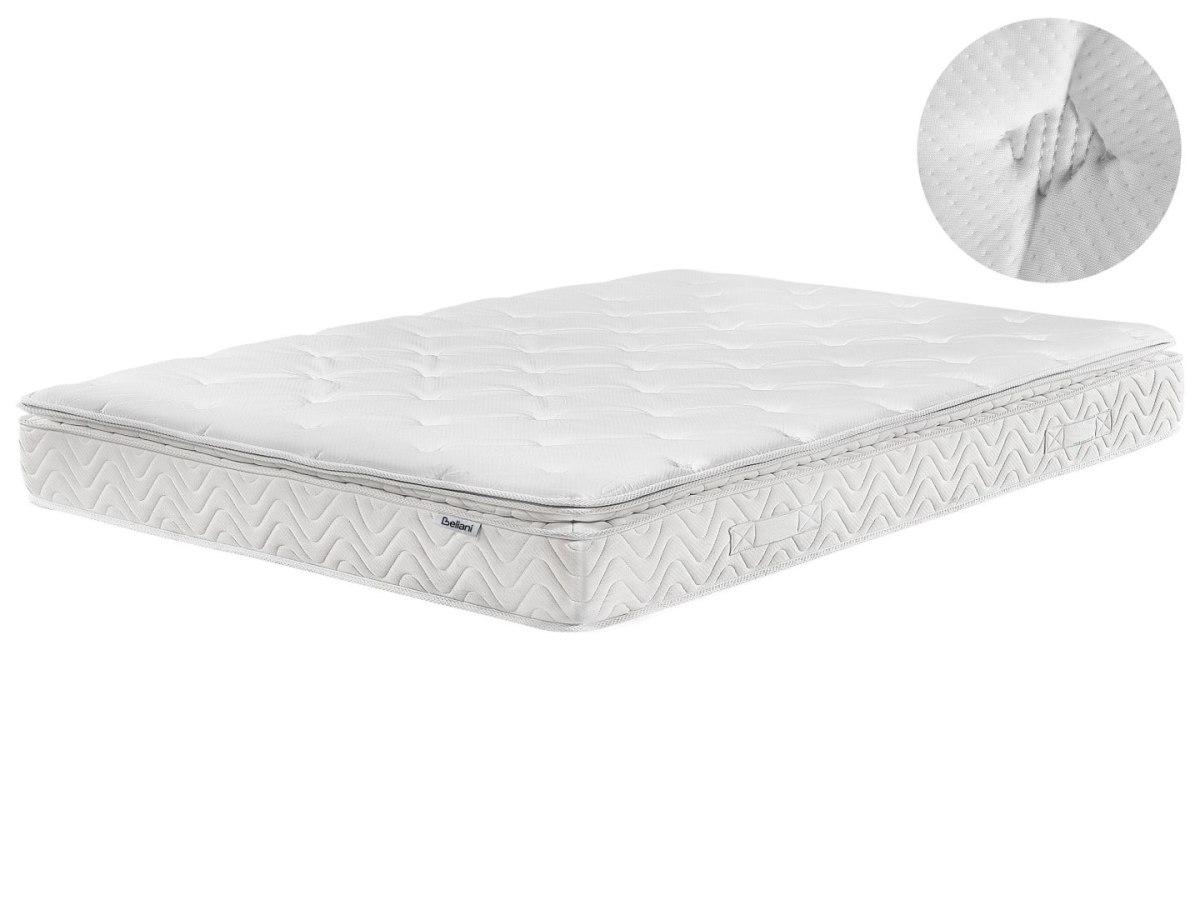 Materac kieszeniowy z pianką termoelastyczną AURA HYBRID PRO H2/3 średnio twardy 180 x 200 cm