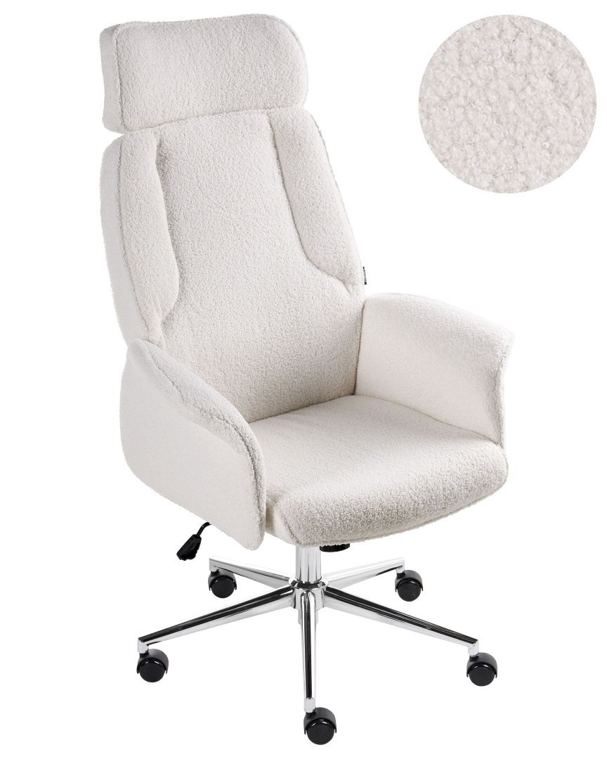 Krzesło biurowe PILOT Boucle Złamana biel