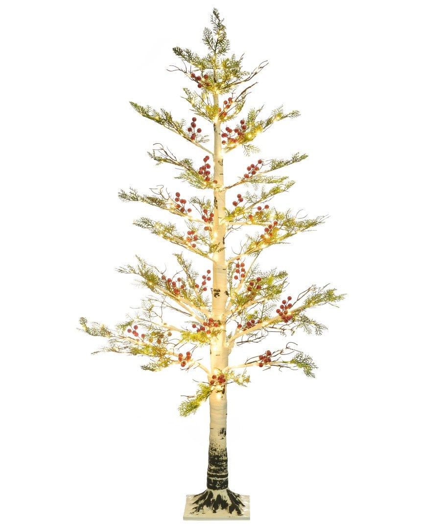 Dekoracja ogrodowa LED VASSLEN 160 cm Choinka Biały