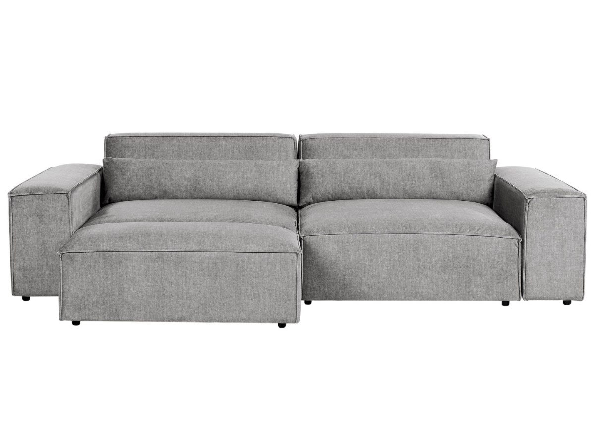 Sofa modułowa dla 2 osób HELLNAR z otomaną Szary
