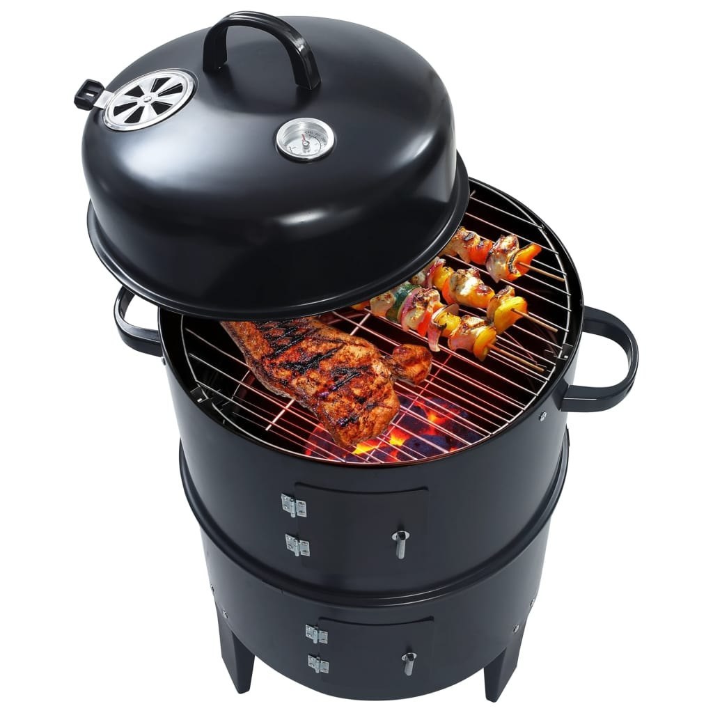 Grill węglowy z wędzarnią 3-w-1, 40x80 cm Lumarko!