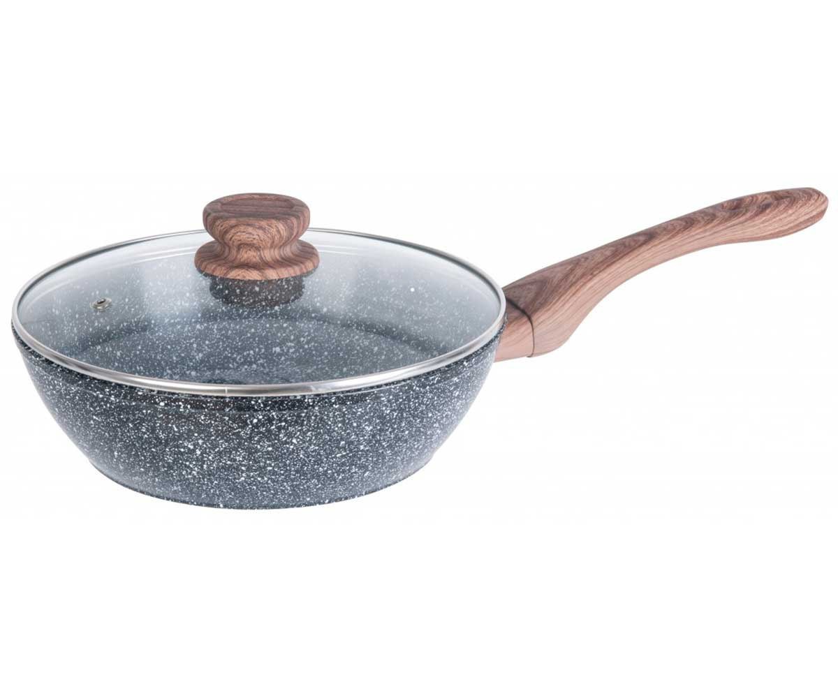 Wok Granitowy 24cm Granit Wood Kinghoff Kh-1583 Lumarko!