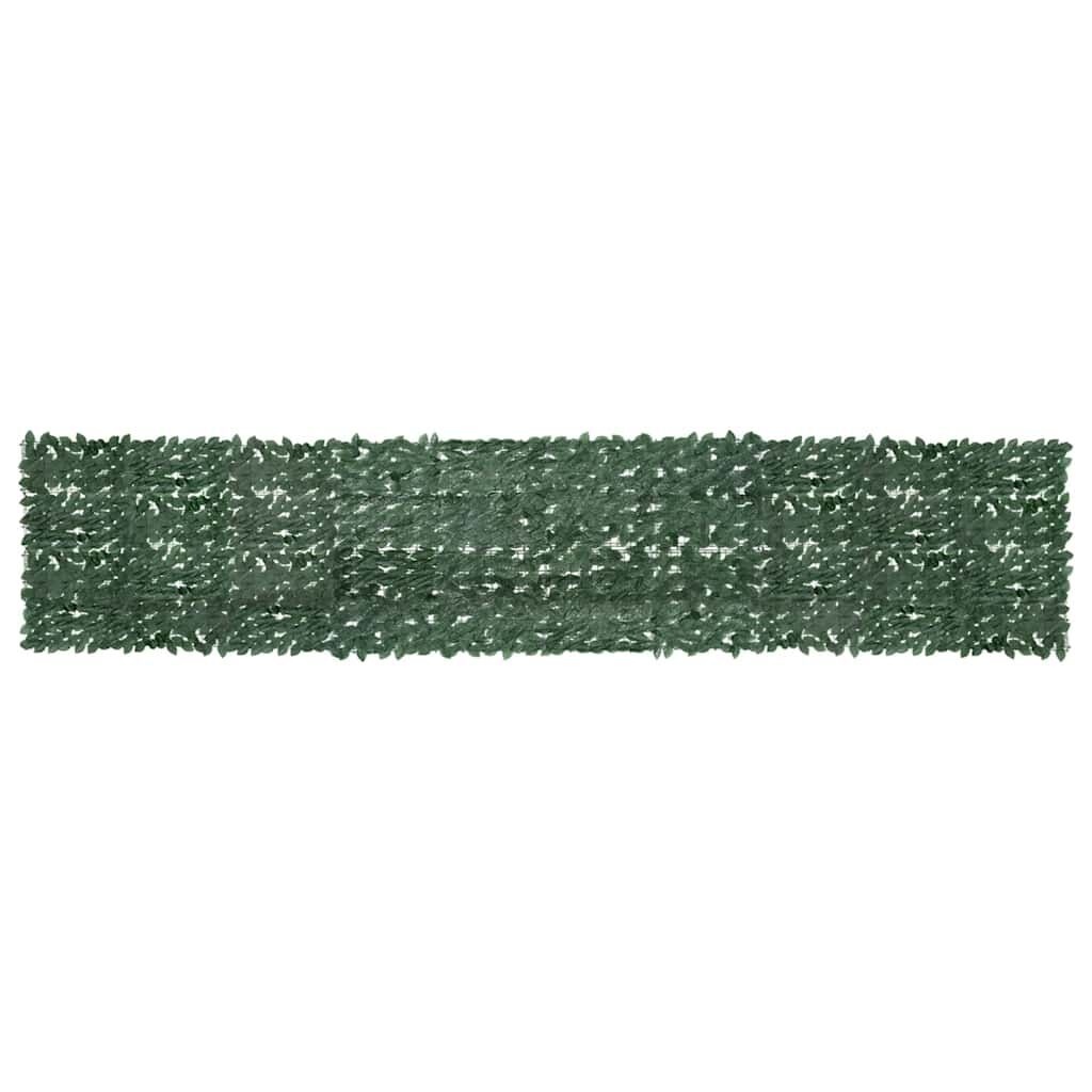 Parawan balkonowy, ciemnozielone liście, 500x100 cm