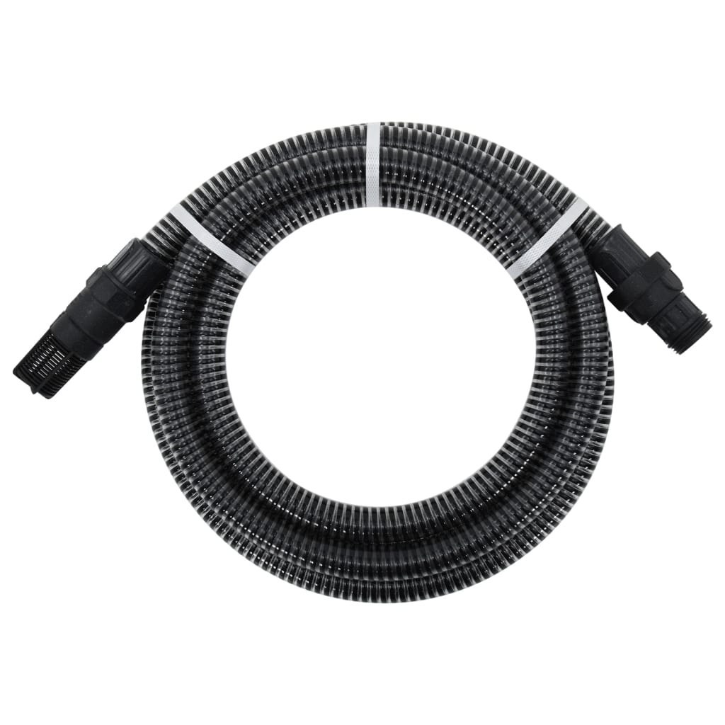 Wąż ssący ze złączami z PVC, 10 m, 22 mm, czarny Lumarko!