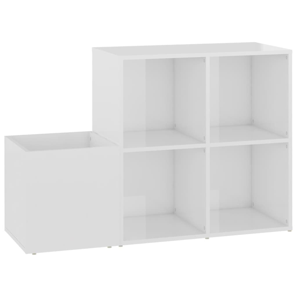 Szafka na buty, biała z połyskiem, 105x35,5x70 cm, płyta Lumarko!