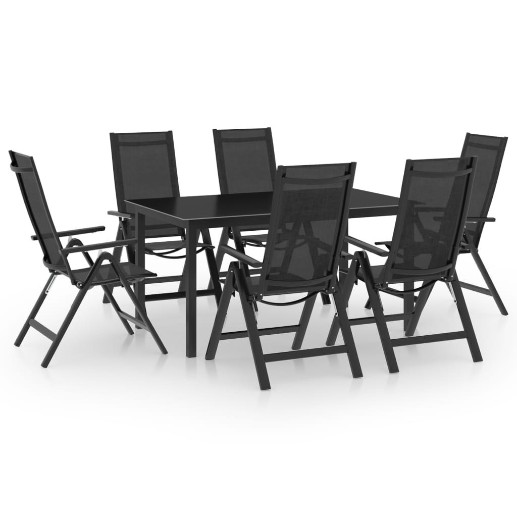 7-częściowy zestaw mebli ogrodowych, aluminium, antracytowy Lumarko!