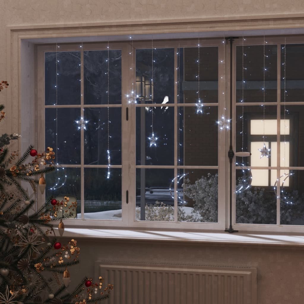 Lampki świąteczne z gwiazdkami i księżycami, na pilota, 138 LED Lumarko!