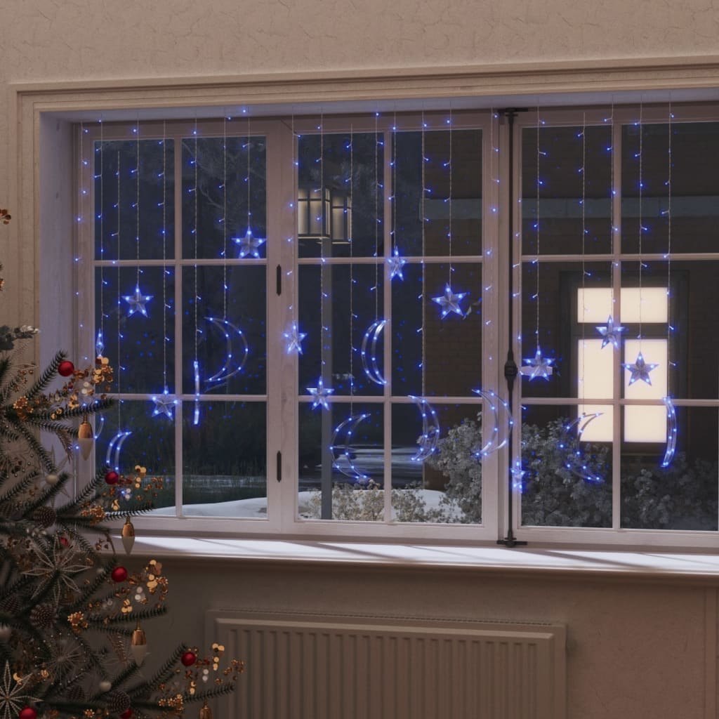 Lampki świąteczne z gwiazdkami i księżycami, na pilota, 345 LED Lumarko!
