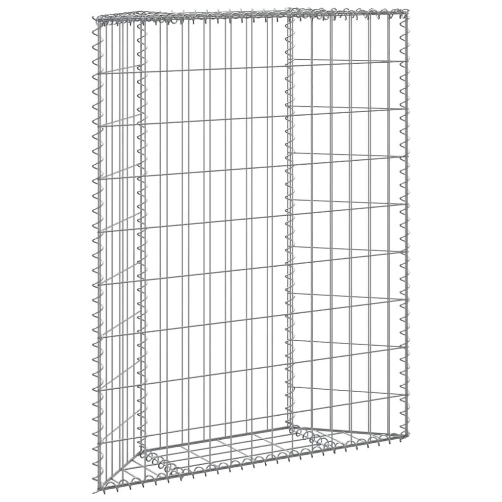 Podniesiona rabata gabionowa, trapezowa, stal, 80x20x100 cm Lumarko!