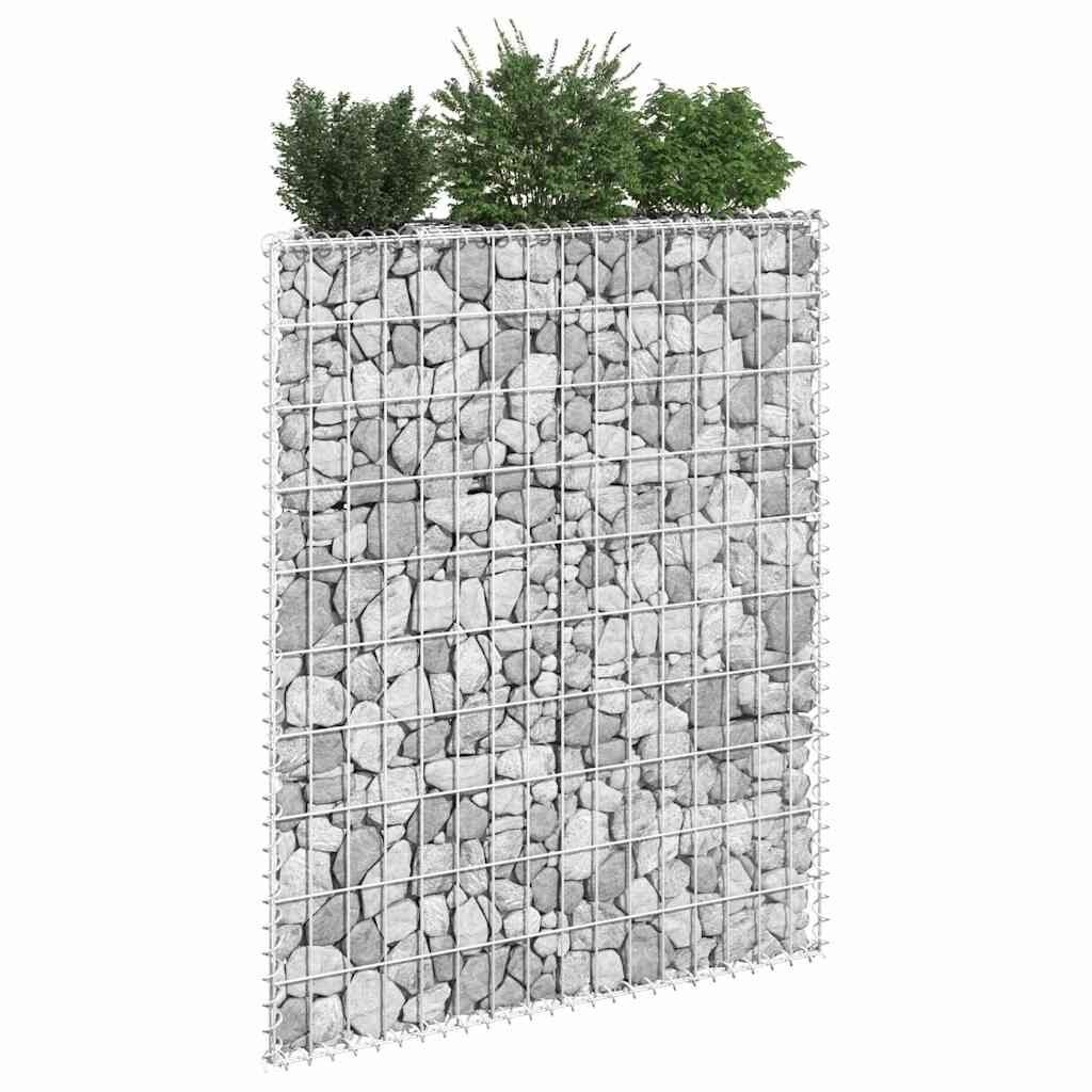 Podniesiona rabata gabionowa, trapezowa, stal, 100x20x100 cm Lumarko!
