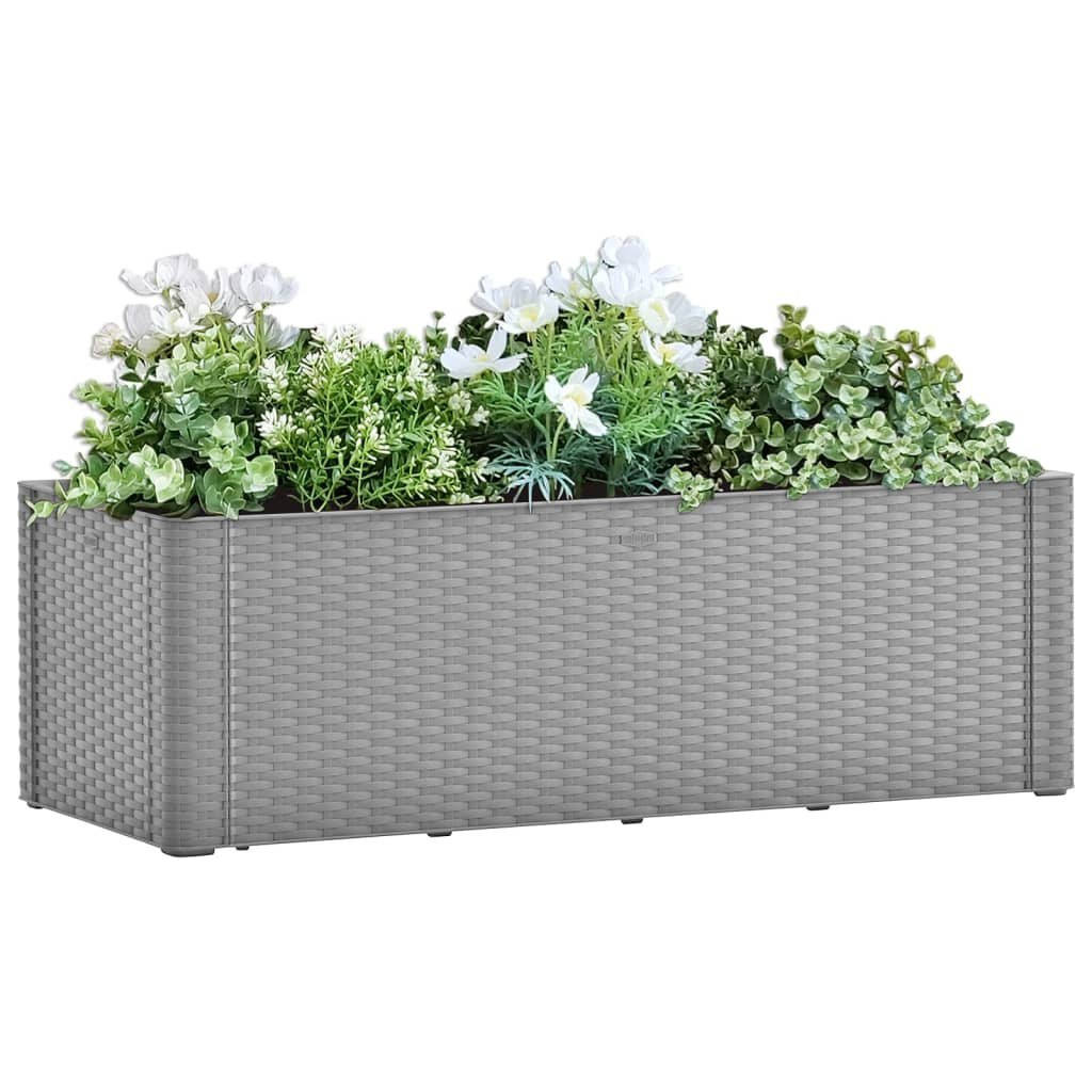 Podwyższona donica z systemem podlewania, szara, 100x43x33 cm Lumarko!