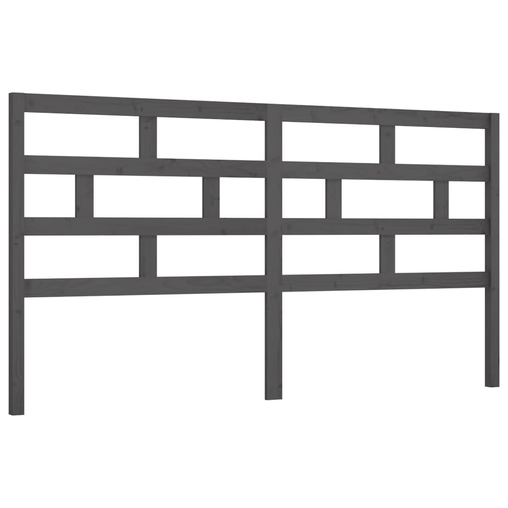 Wezgłowie łóżka, szare, 186x4x100 cm, lite drewno sosnowe Lumarko!