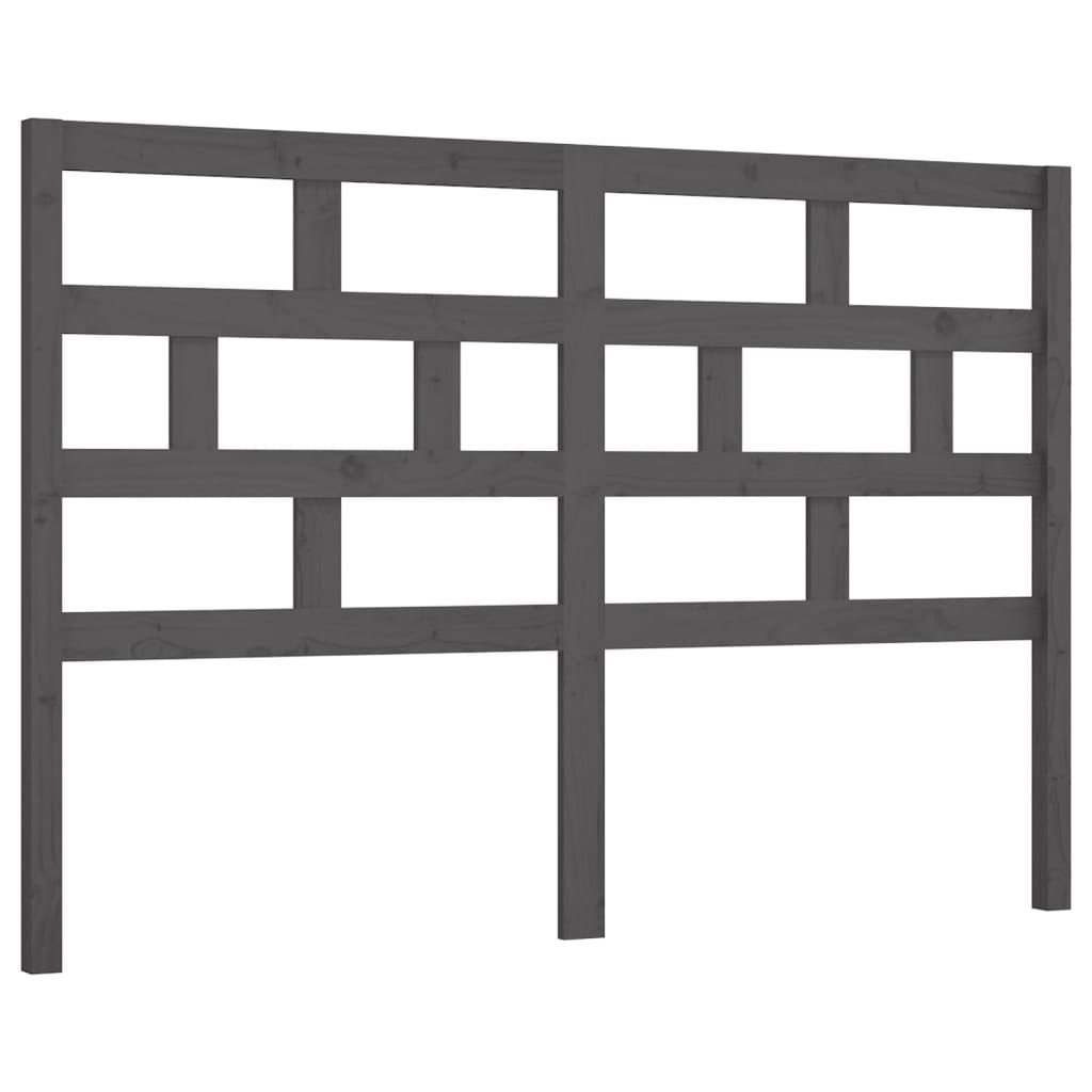 Wezgłowie łóżka, szare, 126x4x100 cm, lite drewno sosnowe Lumarko!