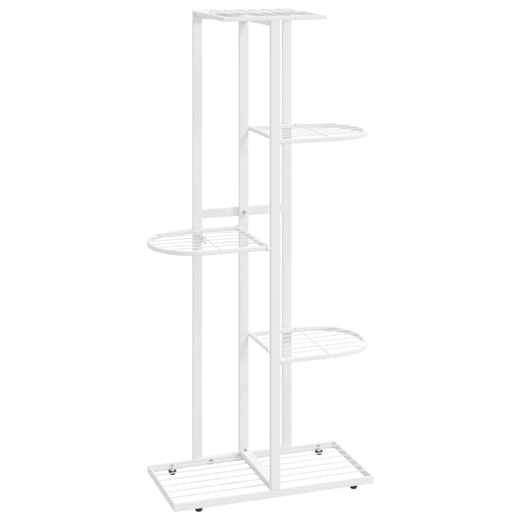 5-poziomowy stojak na kwiaty, 43x22x98 cm, biały, metalowy Lumarko!