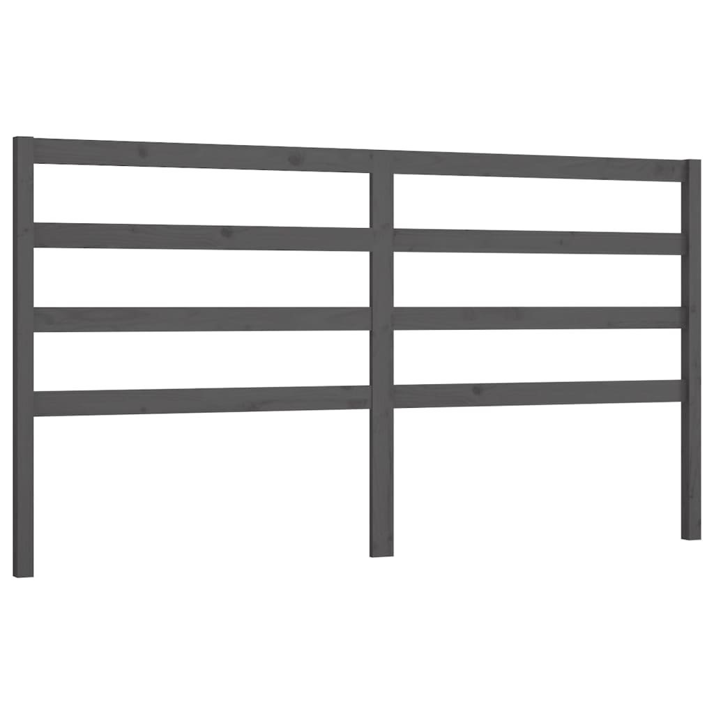 Wezgłowie łóżka, szare, 206x4x100 cm, lite drewno sosnowe Lumarko!
