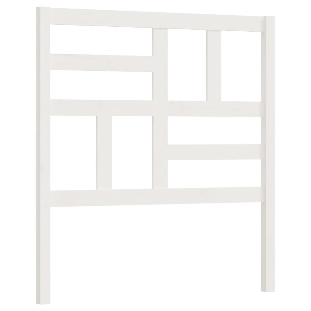 Wezgłowie łóżka, białe, 96x4x104 cm, lite drewno sosnowe