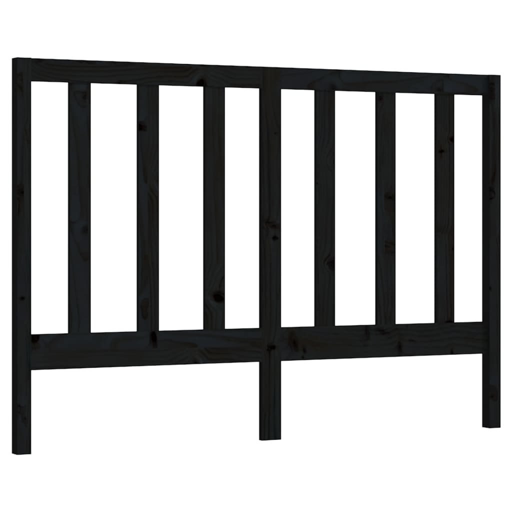 Wezgłowie łóżka, czarne, 166x4x100 cm, lite drewno sosnowe Lumarko!
