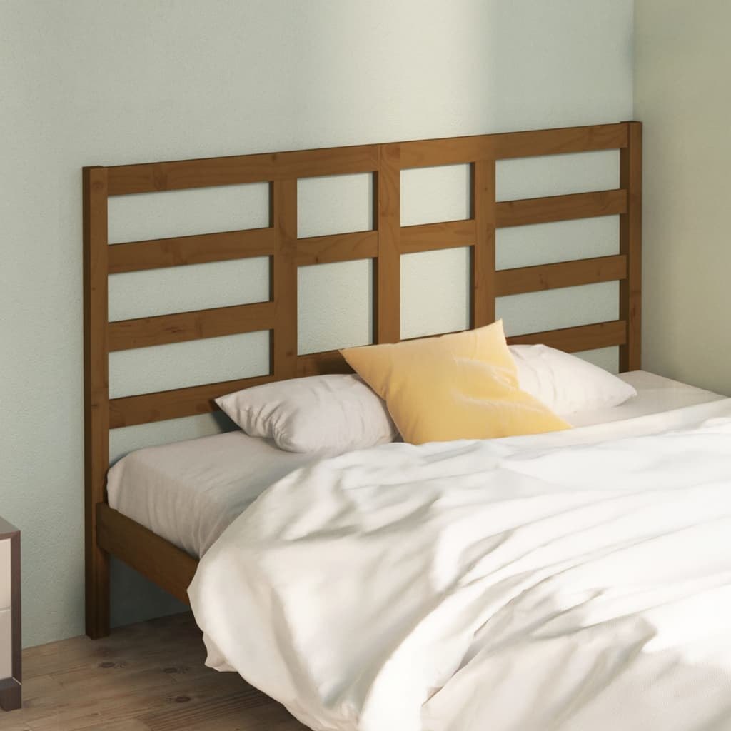 Wezgłowie łóżka, brązowe, 146x4x104 cm, lite drewno sosnowe Lumarko!