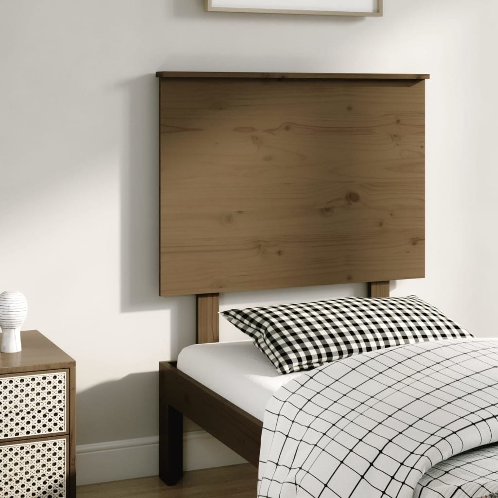 Wezgłowie łóżka, miodowy brąz, 79x6x82,5cm, lite drewno sosnowe Lumarko!
