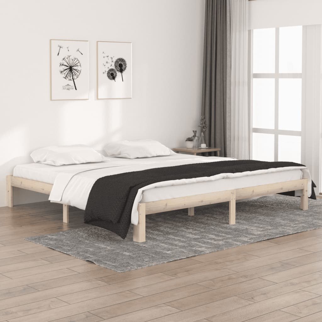 Rama łóżka, lite drewno sosnowe, 200 x 200 cm Lumarko!