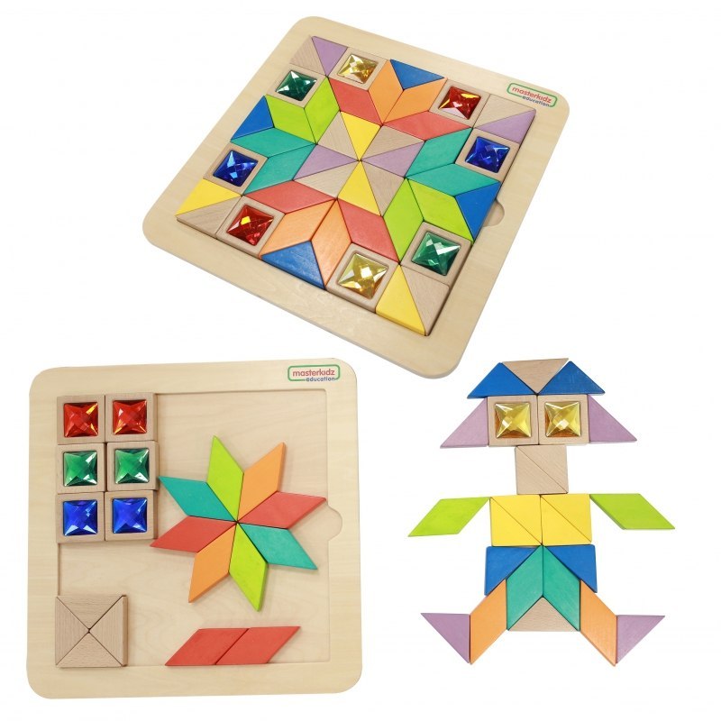 Układanka Mozaika Nauka Kolorów I Kształtów Tangram Lumarko!