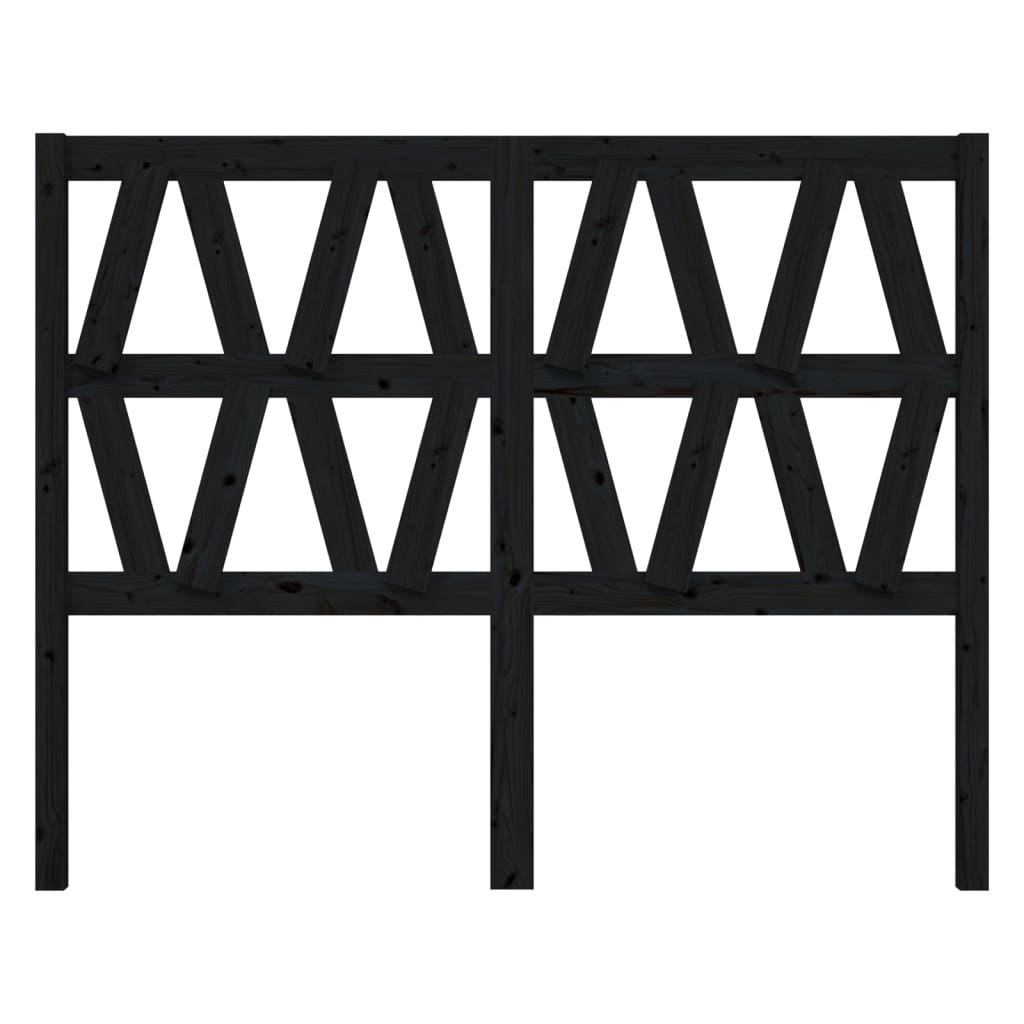 Wezgłowie łóżka, czarne, 166x4x100 cm, lite drewno sosnowe Lumarko!