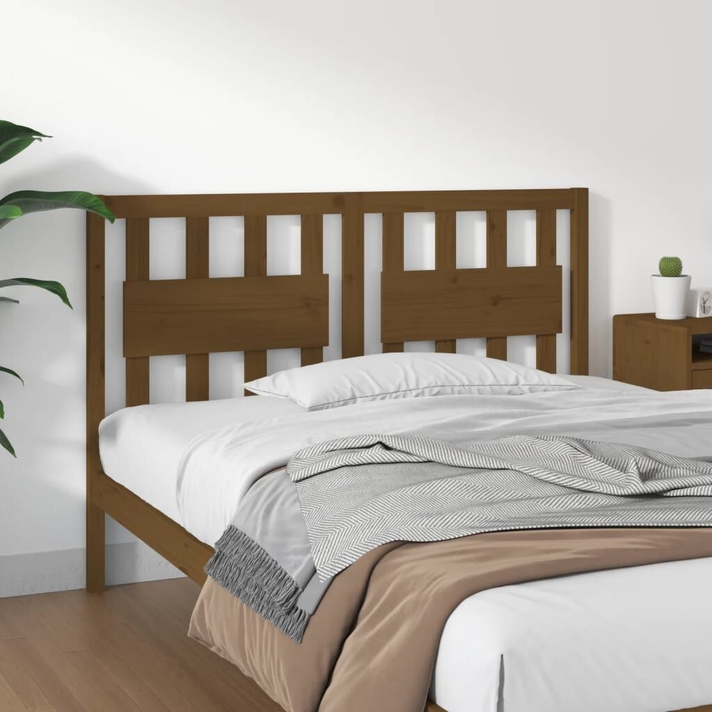 Wezgłowie łóżka, miodowy brąz, 145,5x4x100 cm, drewno sosnowe Lumarko!
