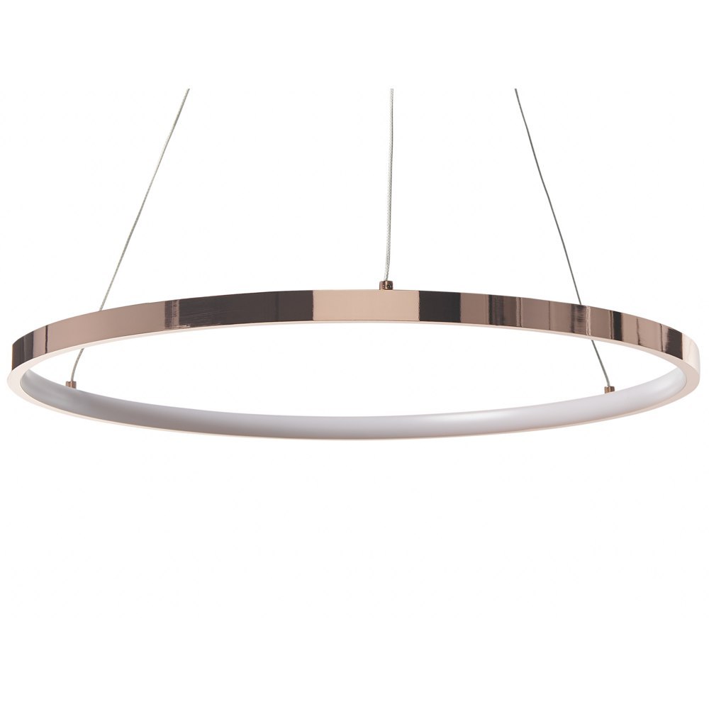 Lampa Wisząca Led Metalowa Ø 50 Cm Różowe Złoto Jordan