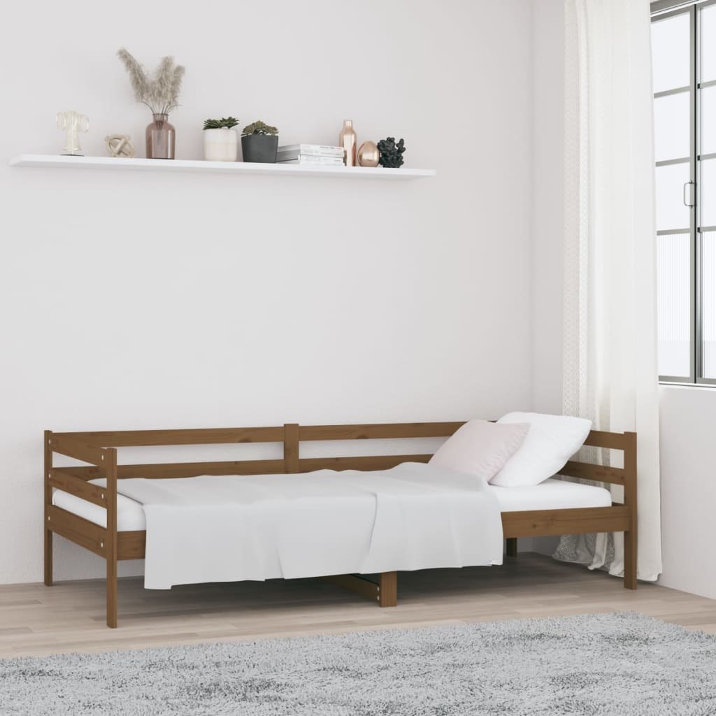 Łóżko dzienne, miodowy brąz 90x190 cm lite drewno sosnowe Lumarko!
