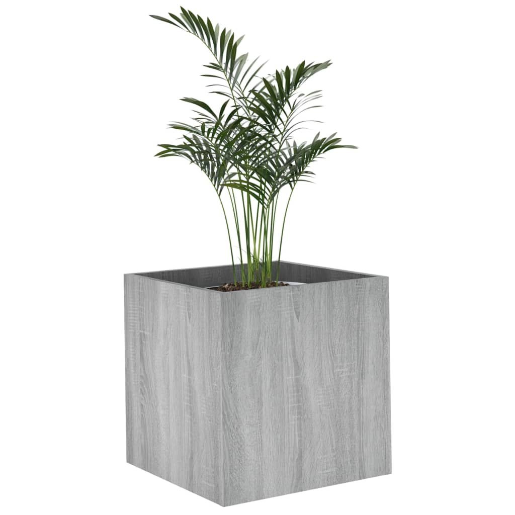 Donica, szary dąb sonoma, 40x40x40 cm, materiał drewnopochodny Lumarko!
