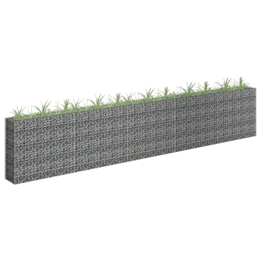 Podwyższona donica gabionowa, galwanizowana stal, 450x30x90 cm Lumarko!