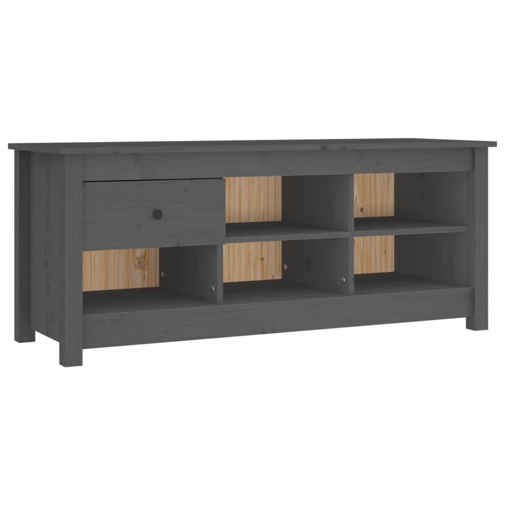 Szafka na buty, szara, 110x38x45,5 cm, lite drewno sosnowe Lumarko!