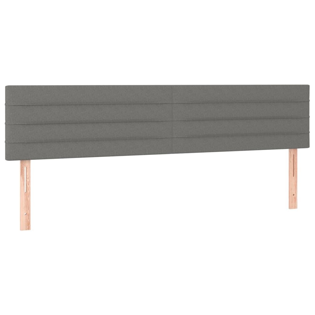 Zagłówki do łóżka, 2 szt., ciemnoszary, 100x5x78/88 cm, tkanina Lumarko!