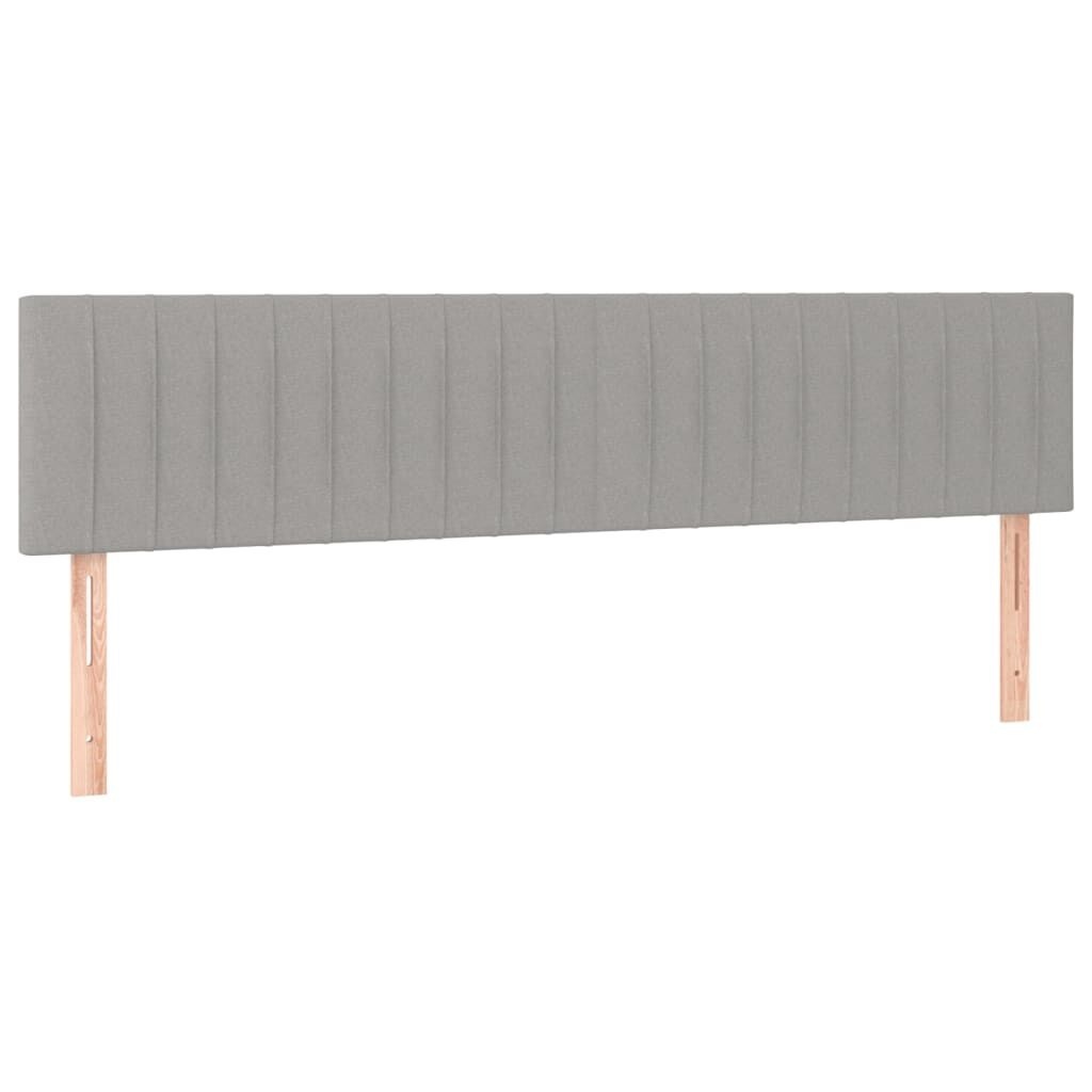 Zagłówki do łóżka, 2 szt., jasnoszary, 80x5x78/88 cm, tkanina Lumarko!