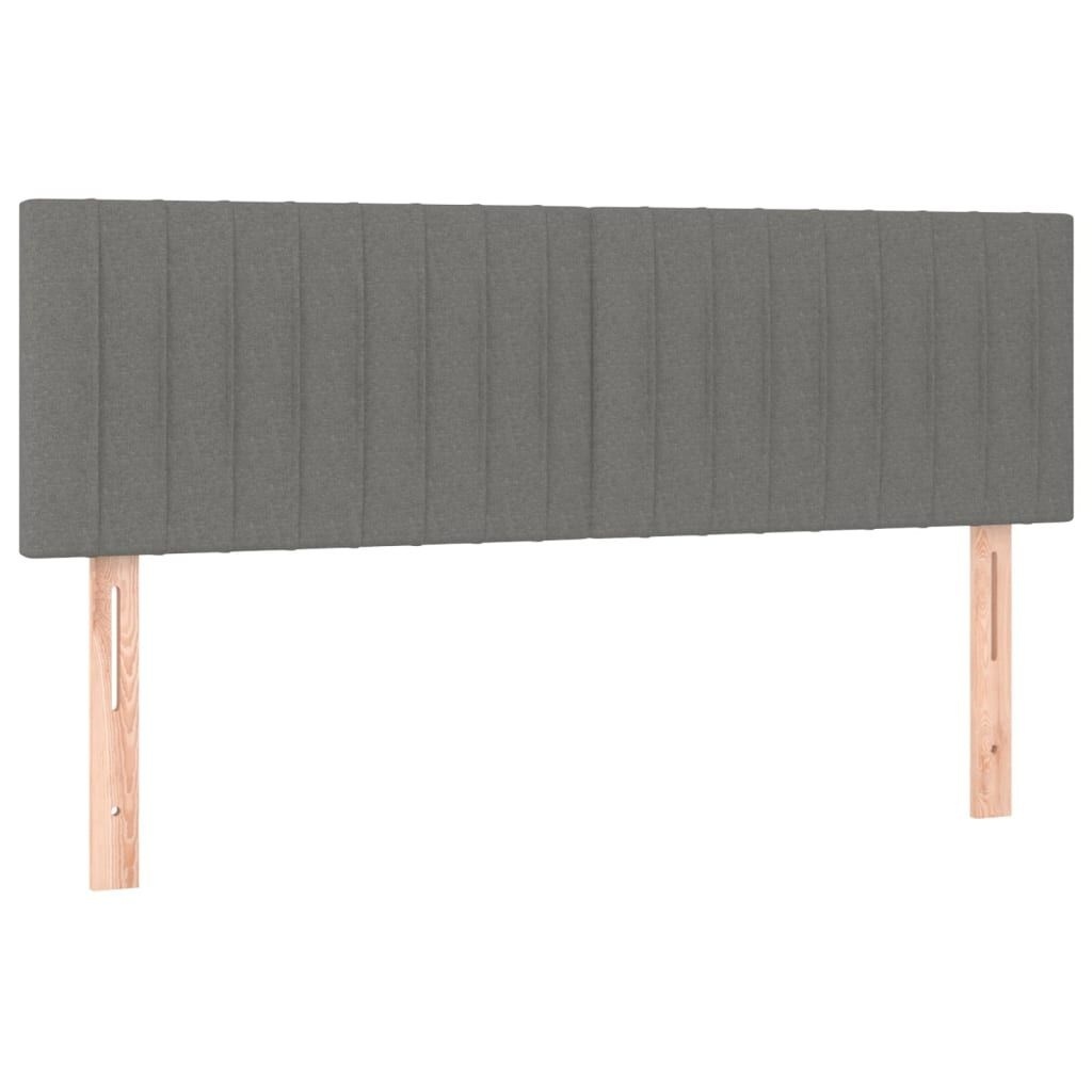 Zagłówki do łóżka, 2 szt., ciemnoszare, 72x5x78/88 cm, tkanina Lumarko!