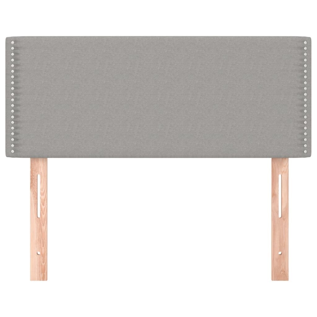 Zagłówek do łóżka, jasnoszary, 100x5x78/88 cm, tkanina Lumarko!
